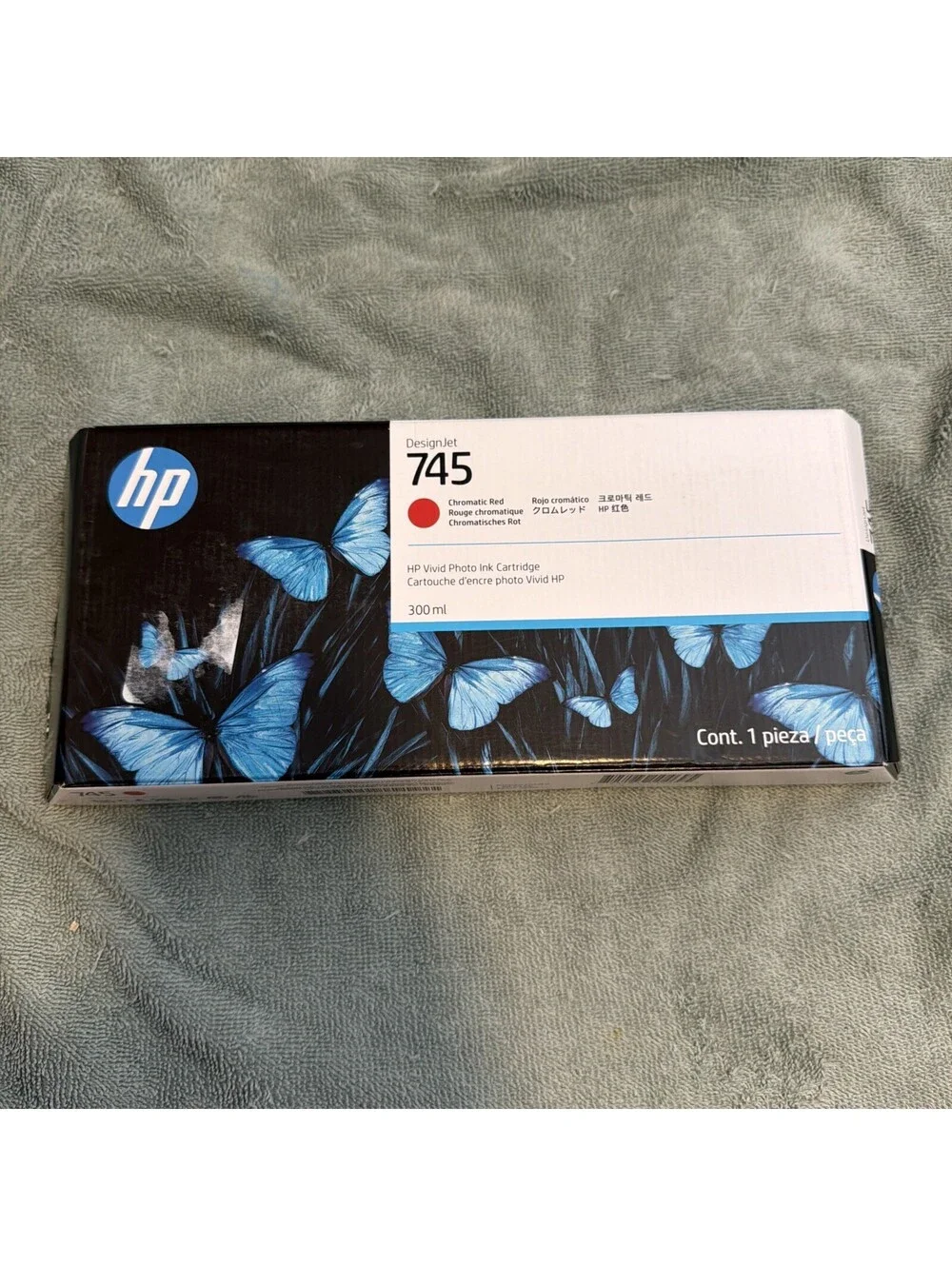 GENUINE HP F9K06A 745 CHROMATIC RED 300ml INK DESIGNJET Z2600 Z5600 03/2025